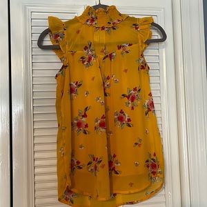 Small Midnight Sky Yellow Floral Top
